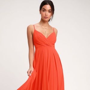 Lulus Coral Maxi Dress